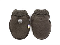 Joha dark bark mittens merino wool